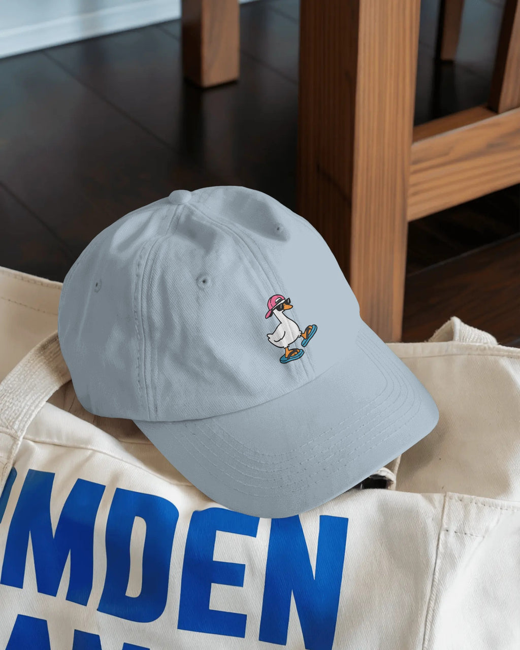 Funny Goose Hat, Sunglasses Slippers Goose, Casual Cotton Twill Cap