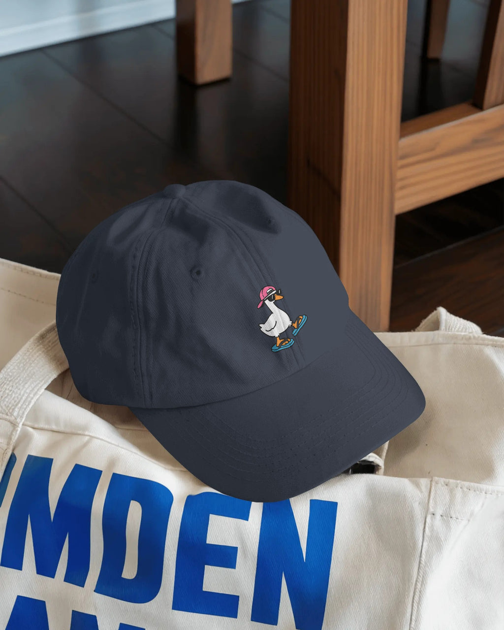 Funny Goose Hat, Sunglasses Slippers Goose, Casual Cotton Twill Cap