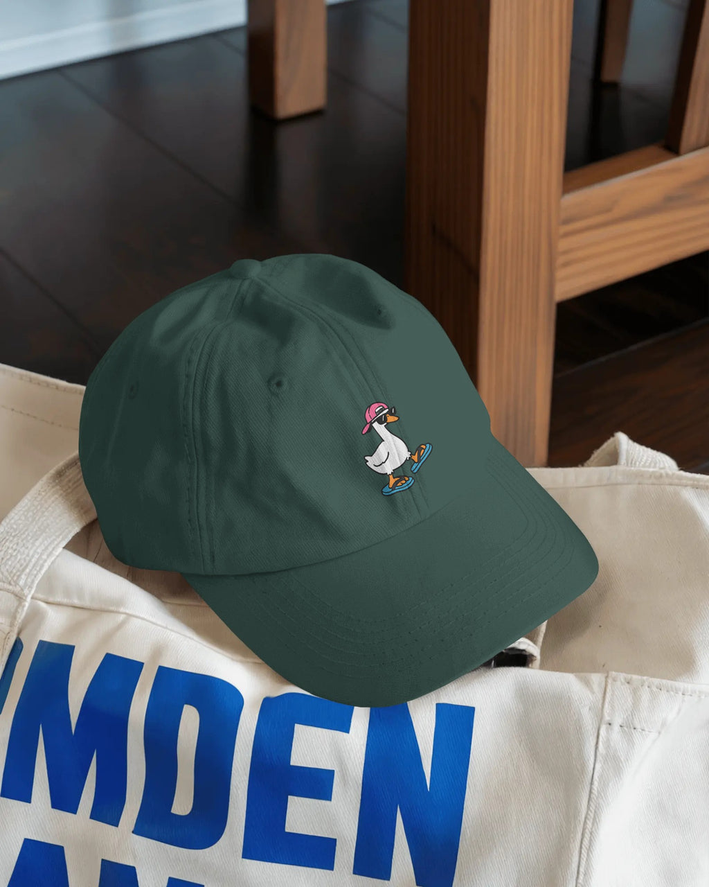 Funny Goose Hat, Sunglasses Slippers Goose, Casual Cotton Twill Cap